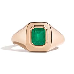 Emerald Cut Signet Ring – Muzo Emerald Colombia Luxury Emerald-cut Diamond Signet Ring, Vogue China, Jeweled Earrings, Jewels Rings, Halo Engagement Rings, Pinky Ring, Emerald Cut Diamonds, Rose Gold Engagement Ring, High Jewelry