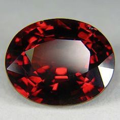 Masterpiece Collection: Oval Genuine (Natural) Dark Red Garnet (5x3-10x8mm) Pretty Rocks, Hessonite Garnet, Garnet Jewelry, Vintage Jewels, Garnet Gemstone, Gems And Minerals, Crystals Minerals, Red Garnet, Natural Red