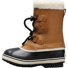 The SOREL Yoot Pac TP WP Boot is here for all of our kids' snowy adventures, from making snowmen in the backyard to waiting for the school bus in wintry weather. A waterproof leather upper and vulcanized rubber shell team up to keep snow, slush, and rain at bay, while the synthetic insulation and sherpa fleece cuff combine for toasty comfort when the mercury dips. Plus, the felt inner boot is removable and washable for easy cleaning after big days spent playing in the snow. Waterproof Round Toe Boots For Winter Sports, Casual Weatherproof Boots For Winter Sports, Waterproof Round Toe Boots For Snow, Waterproof Snow Boots With Round Toe, Leather Boots For Winter Sports With Round Toe, Casual Weatherproof Snow Boots, Waterproof Leather Boots For Winter Sports, Leather Waterproof Boots For Winter Sports, Casual Waterproof Boots For Winter Sports With Round Toe