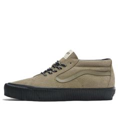 Vans SK8-Mid Reissue 83 Shoes 'Olive Green' VN000CQQCUQ Khaki Sneakers With Vulcanized Sole And Round Toe, Khaki Sneakers With Vulcanized Sole, Khaki Sneakers With Boost Midsole And Round Toe, Khaki Sneakers With Vulcanized Sole For Streetwear, Khaki Sneakers With Boost Midsole For Streetwear, Khaki Sneakers With Rubber Sole For Outdoor, Khaki Sneakers With Rubber Sole For Outdoor Activities, Khaki Low-top Sneakers For Outdoor Activities, Casual Mid-top Khaki Sneakers