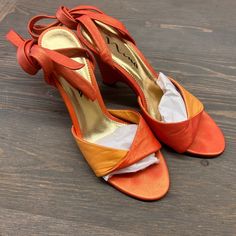 Nina Brand. Strapy Ankle Open Peep Toe High Heels. Metallic Orange Colour. Women’s 9. Brand New Condition Silver Kitten Heels, Metallic Gold Heels, Metallic Orange, Wedding High Heels, Black Satin Heels, Sparkle Shoes, Nina Shoes, Sparkly Heels, Black Strappy Heels