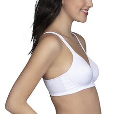 Bra Type: Wireless, Full Coverage, T-ShirtFeatures: Tag FreeClosure Type: Hook & EyeSupport: Light SupportFiber Content: 79% Nylon, 21% SpandexFabric Description: KnitCare: Dry Flat, Hand WashCountry of Origin: Imported White Full Coverage Bra Friendly Tops, White Fitted Tops With Full Coverage, White Fitted Full Coverage Top, White Seamless Tops For Layering, Casual White Bra Friendly Tops, White Bra Friendly Tops For Daywear, Sporty White Top For Daywear, Basic White Top With Built-in Bra, White Bra-friendly Tops For Daywear