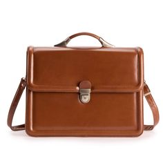 Keep organized in style with this briefcase from AmeriLeather.Keep organized in style with this briefcase from AmeriLeather. How do you accessorize? Check out our ACCESSORIES GUIDE for essential tips to elevate your style with must-have accessories.DETAILS 16 in. L x 6 in. W x 13 in. H Handle: 2'' drop Strap length: up To 43" Removable/adjustable shoulder strap Push-lock closure Double D-ring Water repellent Product weight: 3.9 lbs Roomy three divided sections in the main compartment Interior ce Classic Brown Briefcase For Travel, Classic Business Shoulder Bag With Leather Lining, Cognac Laptop Bag With Leather Lining For Work, Cognac Leather Lined Laptop Bag For Work, Cognac Leather-lined Laptop Bag For Business, Cognac Leather-lined Laptop Bag For Work, Classic Rectangular Briefcase For Everyday Use, Classic Cognac Laptop Bag For Business Trips, Classic Satchel With Laptop Sleeve For Daily Use