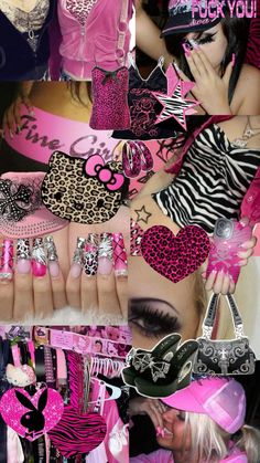 #mcbling #mcblingy2k #cheeta #zebra #pink #collage Mcbling Photo Wall, 2010 Baddie Aesthetic, Mcbling Usernames, Mc Bling Wallpaper, 2000s Patterns, Mcbling Christmas, Mcbling Winter, Mcbling Party, Mcbling Wallpaper