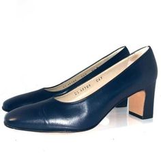 Salvatore Ferragamo Patent Leather Block Heel Pumps in Navy Blue, Size 6D. - Almond toe style - Additional rubber sole on bottom for grip, can be removed. - 3” block heel - Made in Italy In great preowned condition with *flaws*: Some light scuffing on side, small chip on heel and slight wear on inner sole (see photos). Formal Blue Patent Leather Shoes, Navy Blue Block Heel Shoes, Blue Patent Leather Heels For Work, Formal Patent Leather Block Heels With 4-inch Heel, 4-inch Patent Leather Block Heels, Blue Patent Leather Open Heel Heels, Leather Block Heels, Salvatore Ferragamo, Heeled Mules