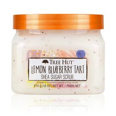 Enjoy this gentle exfoliator, the Tree Hut Shea Sugar Scrub with the amazing scent of Lemon Blueberry Tart. Tree Hut Sugar Scrubs are infused with Certified Shea Butter, and an array of natural oils, including Evening Primrose, Safflower Seed, Sweet Almond, Avocado, and Orange Oil. This scrub provides intense exfoliation AND moisturization, leaving your feeling soft and smooth while providing powerful hydration. Size: 18 oz.  Color: Multicolor. Sugar Scrubs From Target, Women Watch Treehut, Sugar Scrubs Tree Hut Collection, Tree Hut Face Mask, Blueberry Tart Recipe, Shea Sugar Scrub, Blueberry Tart, Exfoliating Body Scrub, Macadamia Oil