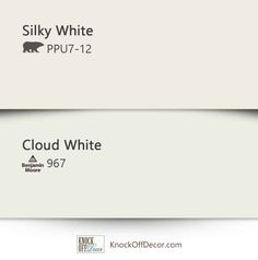 two white and gray business cards with the words cloud white on them