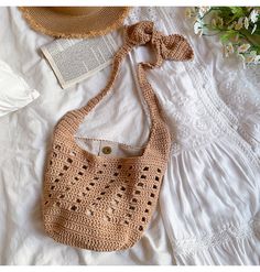 Elena Handbags Crochet Cotton Bucket Shoulder Bag Handmade Trendy Beige Crochet Bag, Beige Retro Shoulder Bag For Summer, Retro Beige Shoulder Bag For Summer, Vintage Beige Crochet Bag For Summer, Vintage Crochet Bag For Everyday Summer Use, Vintage Crochet Bag For Daily Use In Summer, Vintage Crochet Bag For Summer, Vintage Woven Crochet Bag For Summer, Vintage Brown Crochet Beach Bag