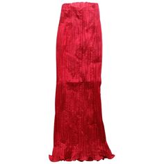 1980s Bernard Perris Couture Silk Crepe High Waisted Skirt | From a unique collection of rare vintage Pleated Skirts at https://www.1stdibs.com/fashion/clothing/skirts/pleated-skirts/. Red Silk Skirt For Evening, Red Silk Party Skirt, Red Silk Skirt For Party, Fitted Party Maxi Skirt With Folds, Fitted Maxi Skirt With Folds For Party, Evening Silk Pleated Skirt, Fitted Silk Skirt With Accordion Pleats, Long Pleated Silk Skirt, Elegant Red Silk Skirt