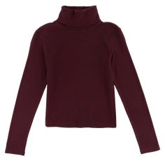 Maroon long sleeve t-shirt with turtleneck Maroon Turtle Neck Outfit, Maroon Outfit, Turtleneck Outfit, Red Turtleneck, Maroon Sweater, Fall Fits, Maroon Color, Stay Cozy, Cropped Sweater