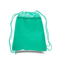 210D Polyester w/pu coating. Custom Printed 210D Polyester Drawstring Bag in Green | 210 Denier | Bags | Drawstring Backpacks Gym Tote, School Gym, Going To School, Best Handbags, Sublimation Blanks, Gear Bag, Wholesale Bags, Gym Bags, Drawstring Bags