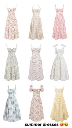 Summer Dress Sketch, Floral Sundress Aesthetic, Cute Dresses For Teens Aesthetic, Sun Dresses Aesthetic, Sundress Ideas, Sundress Aesthetic, Modest Girly Outfits, A Prom Dress