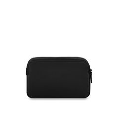 LOUIS VUITTON® - Alpha Wearable Wallet - Black Compact Modern Business Wallets, Compact Black Bag, Modern Black Wallets For Business, Classic Black Travel Pouch, Modern Black Pouch For Formal Occasions, Modern Black Business Wallets, Black Leather Rfid Blocking Coin Purse, Black Leather Coin Purse With Rfid Blocking, Classic Compact Wallet With Removable Pouch