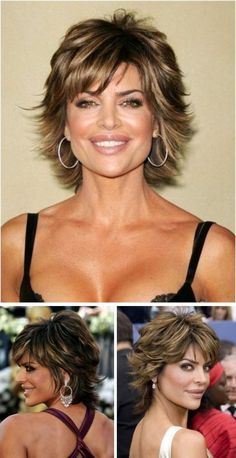 Wigs For Women Over 50, Shaggy Bob For Fine Hair Round Faces, Short Feathered Hairstyles, Lisa Rinna Haircut, Choppy Haircuts, Medium Haircuts, Shaggy Short Hair, Short Shag Hairstyles, Lisa Rinna