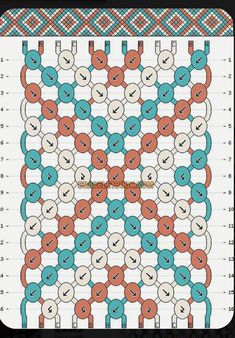 an image of a cross stitch pattern with numbers in the middle and two rows on each side