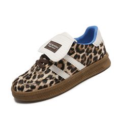 Autumn Fashion Leopard Print Women's Sneakers Skateboard Shoes High-Quality Low-Top Casual Sneakers Trendy Leopard Print Lace-up Sneakers, Leopard Print High-top Leather Sneakers, Luxury Low-top Leopard Print Sneakers, Leopard Print Low-top Sneakers With Speckled Midsole, Leopard Print Low-top Synthetic Sneakers, Brand Sneakers, Skateboard Shoes, Leopard Sneakers, Leopard Shoes