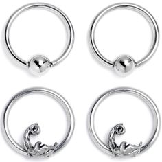 Product Details16 Gauge 3/8 Crescent Moon BCR Captive Ring Set of 4 Whether you have a lot of piercings or like a cohesive look, this set of 16 gauge septum rings has you covered. They are made with 10mm durable 316L surgical grade stainless steel circular rings. Two have simple matching captive beads for a classic appearance. The other two feature captive crescent moon charms, with burnished detailing and a round embellishment. They feature a captive design for secure wear and you can even rock Nickel-free Metal Piercings, Pierced Round Metal Nose Rings, Pierced Metal Nose Rings, Metal Round Nose Rings, Adjustable Metal Belly Rings Internally Threaded, Adjustable Internally Threaded Metal Belly Rings, Nickel-free Metal Body Jewelry, Nickel-free Round Metal Cartilage Earrings, Nickel-free Round Cartilage Earrings