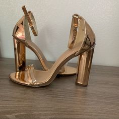 Forever 21 Rose Gold Heels. Clear And Rose Gold Strap. Brand New, Never Worn. Rose Gold Open Toe Heels For Spring, Glamorous Rose Gold Heels For Summer, Glamorous Rose Gold Heels For Night Out, Rose Gold Heels For Summer Night Out, Chic Rose Gold Round Toe Heels, Summer Rose Gold Heels For Night Out, Rose Gold Heels For Spring Formal, Spring Rose Gold Heels For Formal Occasions, Spring Formal Rose Gold Heels