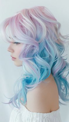 Get ready to indulge your sweet tooth and satisfy your craving for stunning hair with these 32 dreamy cotton candy hairstyles. These delectable looks feature soft, pastel hues that blend seamlessly, creating a mesmerizing effect Pastel Blue And Pink Hair, Candy Hairstyles, Cotton Candy Hair Color, Pastel Colored Hair, Pastel Hair Colors, Pink And Blue Hair, Hairstyles And Colors, Blue And Pink Hair, Pastel Blue Hair