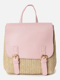 Product Type Slingbag Colour Multi-Color Material Rattan/PU Closure Buckle Closure Length in CM 20 Height in CM 20 Width in CM 6 Casual Pink Bucket Bag With Adjustable Strap, Chic Pink Backpack With Adjustable Strap, Luxury Pink Bucket Bag With Adjustable Strap, Beige Backpack, Beige Backpack-shaped Bucket Bag With Adjustable Strap, Beige Backpacks, Pink Backpack With Adjustable Strap For On-the-go, Lunch Date, Sling Bags