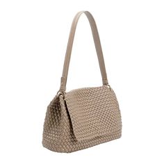 With impeccable craftsmanship, the Natalia is a sustainable and practical choice for any fashion-forward individual. This shoulder bag is woven by hand and requires skilled artisans who practice techniques typically used in fine leather goods. * Recycled Vegan Leather * 16"W x 9"H x 4.5"D * Strap Length: 11.5" * Strap Drop: 26" * Magnetic Snap Closure * Gold-Tone Hardware * Interior Slip Pocket * OEKOT-TEX Certified Lining * Fits up to a standard-size tablet Melie Bianco, Ski Club, Studded Necklace, Kids Bracelets, Kids Necklace, Charm Rings, Floral Dress Summer, Leather Goods, Bag Sale