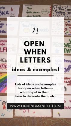 open letters and examples for kids to use