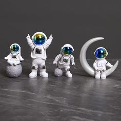 PRICES MAY VARY. Space Theme Party Decorations: Most of human have interest in outer space, specially the children. Is there any alive in somewhere? Even though we can not get the answer now, but this mini astronaut figurines set can show your interest to people when you put them in your room as artwork display. Astronaut Cake Cupcake Toppers: Astronaut cake cupcake toppers set in mini size, with four different postures, it is perfect space theme party decorations whether it's as cake cupcake de Space Theme Party Decorations, Space Cake Topper, Mini Astronaut, Astronaut Cake, Outer Space Theme, Space Birthday Party, Space Baby