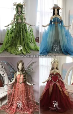 Goddess Costumes, Water Elemental, Firefly Path, Earth Air Fire Water, Goddess Costume, Fairy Dresses, Air Fire