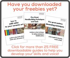 three free ebooks with the text have you downloaded your freebies yet?