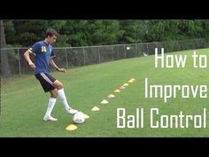 a young man kicking a soccer ball on top of a field with the words how to improve