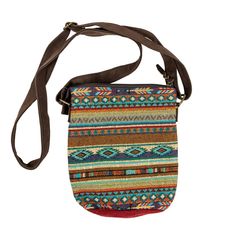 Native Blanket Crossbody Satchel Native Blanket, African Bag, Traditional Weaving, Brown Leather Strap, Purse Accessories, Brown Color, Inside Pocket, Nativity, Zipper Pocket