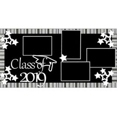 the class of 2009 is shown with stars on black and white striped paper, which reads class of 2009