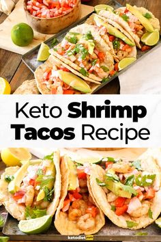 the keto shrimp tacos are ready to be eaten