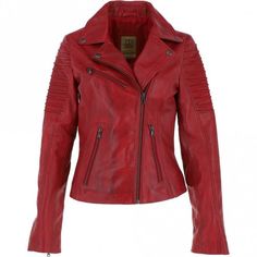 Women Red Leather Biker Jacket Stylish Women Leather Jacket Oc Au, Women Leather Jacket, Short Jackets, Leather Company, Online Friends, Ladies Short, Mass Production, Leather Products, Leather Biker Jacket