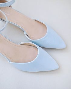 Classic satin pointy toe with low heels¬†is a graceful and refined footwear of a timeless charm. Its adds a touch of luxury to any outfit.¬†Whether you are a bride, bridesmaids, attending a wedding, prom, parties, or any special occasion, these shoes will effortlessly complement your ensemble. The light blue color can easily be your something blue. DETAILS: HEELS: 2 inches UPPER: Synthetic upper and lining MATERIALS: Manmade outsole ORIGIN:¬† Imported Low Heels Wedding, Heels Wedding Shoes, Blue Champagne, Wedding Shoes Low Heel, Bridal Flats, Heels Wedding, White Wedding Shoes, Satin Shoes, Wedding Guest Shoes