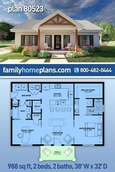 the floor plan for a small house with 3 beds, 2 baths and 3 bathrooms