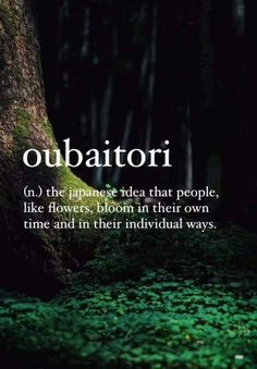 the words outbattorii are in front of a tree with moss growing on it