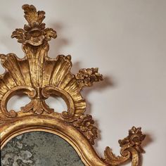 Pair of carved, gessoed and gilded framed mirrors. Original mirror with age appropriate spotting and loss of silvering to plates. Gilded tole and wood candleholders. From the area of Florence. Green Wall Mirrors, Mustard Walls, Framed Mirrors, Moroccan Wall, Bamboo Wall, Clay Wall, House Wall, Venetian Glass, Faux Bamboo