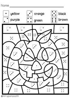 the color by number worksheet for preschool