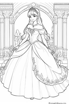 princess aurora from the disney movie coloring pages for adults and children to print out on