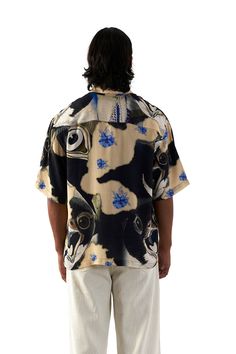 Fabric - Tencel DobbyPrint / Emblishment - Digital PrintHalf -sleeve tencel dobby washi shirt featuring an eagle on hunt.Shirts (Inches) XS S M L XL XXL Chest 38 40 42 44 46 48 Shoulder 17.5 18.5 19.5 20.5 21 21.5 Length 26 27 27.5 28 29 30.5 Casual Shirt With All Over Print And Spread Collar, Casual Spread Collar Shirt With All Over Print, Relaxed Fit All Over Print Button-up Shirt, Relaxed Fit Button-up Shirt With All Over Print, Relaxed Fit Button-up Shirt With All-over Print, Relaxed Fit Printed Collared Shirt, Graphic Print Shirt With Johnny Collar In Relaxed Fit, Relaxed Fit Shirt With Johnny Collar And Graphic Print, Relaxed Fit Johnny Collar Shirt With Graphic Print