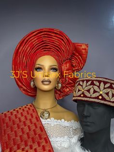 This beautiful embellishmented aso oke auto gele, ipele and fila  is made with good quality   aso oke.  Available in all colors  OPTIONS  Autogele and Ipele Autogele, Ipele and fila Autogele  Gele, ipele  and fila  Gele and ipele  Gele and fila  Gele Please be aware that while We do our best to photograph the colors true-to-life, all monitors display colors differently, please allow some variation between what you see on your screen and what you see in real life Aso oke is hand woven made in Nig Traditional Yellow Adjustable Headwrap, Traditional Adjustable Yellow Headwrap, Traditional Fitted Costume Hats And Headpieces, Traditional Fitted Turban For Party, Yellow Fitted Headwrap For Party, Fitted Yellow Headwrap For Parties, Traditional Fitted Headband, Traditional Fitted Headband Headpiece, Aso Oke