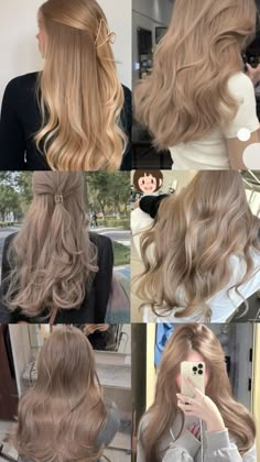 Pretty Hair, Dream Hair, Milk Tea, Pretty Hairstyles, Balayage, Hair Color, Milk