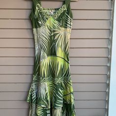 Ku De Ta Tropical Dress Womens Size Small Green Small. Waist:36” Pit To Pit:15” Length:45” Shoulder :13” Fitted Green Sundress For Vacation, Green Sleeveless Midi Dress With Tropical Print, Green Fitted Tropical Dress, Fitted Tropical Green Dress, Fitted Green Tropical Dress, Fitted Green Maxi Dress With Tropical Print, Green Tropical Cotton Dress, Pink Lace Maxi Dress, Orange Maxi Dress