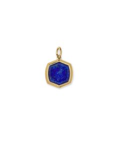 Usually we'd avoid putting a hex on your favorite piece, but the Davis 18k Gold Vermeil Charm in Blue Lapis is worth taking a chance. This stunning silhouette makes for a meaningful accent to your charm bracelet or necklace. With a genuine stone framed in Gold Vermeil, we know you'll adore the Davis Charm for years to come. Blue Lapis, Genuine Turquoise, Blue Necklace, Engraved Items, Blue Stone, Kendra Scott, Druzy Ring, Gold Vermeil, Sapphire Ring