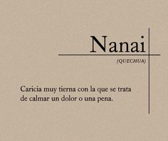 the word nanai is written in black and white on a beige background with an image of