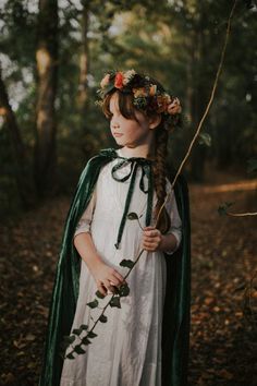 Middle Earth Wedding, Winter Flower Girl, Hobbit Wedding, Wedding Kids Outfit, Pagan Wedding, Viking Wedding, Enchanted Forest Wedding