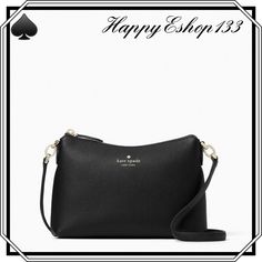 Brand New With Tag 100% Authentic (Guaranteed!) Size; 6.6"H X 11.2"W X 2.2"D Adjustable Leather Crossbody Shoulder Strap Drop: 22" Textured Leather Foil Embossed Logo Signature Two Way Spade Jacquard Lining Top Zip Closure Color: Black (001) Style Number: K4651 Bundle To Save Check Out Many Other Bags Totes Satchels Backpacks Weekenders Wallets Wristlets Crossbody Purses Cosmetic Cases Iphone Cases Earrings Necklaces Rings Beach Towels Bath Hand Towels Washcloths Towel Sets Shoes Boots Booties L Elegant Kate Spade Pouch Shoulder Bag, Elegant Kate Spade Clutch Shoulder Bag, Kate Spade Formal Pouch Shoulder Bag, Formal Kate Spade Pouch Shoulder Bag, Elegant Kate Spade Shoulder Bag For Travel, Kate Spade Black Shoulder Bag For Evening, Black Kate Spade Shoulder Bag For Evening, Kate Spade Black Evening Shoulder Bag, Kate Spade Black Evening Bag