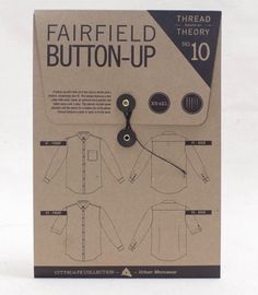 the sewing pattern is shown with instructions for how to make a button - up shirt