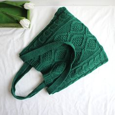 Buy Online Elena Handbags Large Knit Fashion Shoulder Bag Everyday Shoulder Bag, Handbags Large, Women Bags Fashion, Knit Fashion, Designer Style, Knitted Bags, Green Bag, Fashion Bags, Caramel